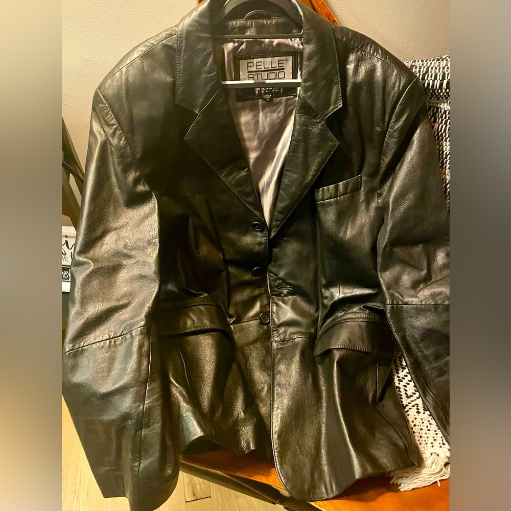 Wilsons Pelle Studio Mens Leather Coat XL